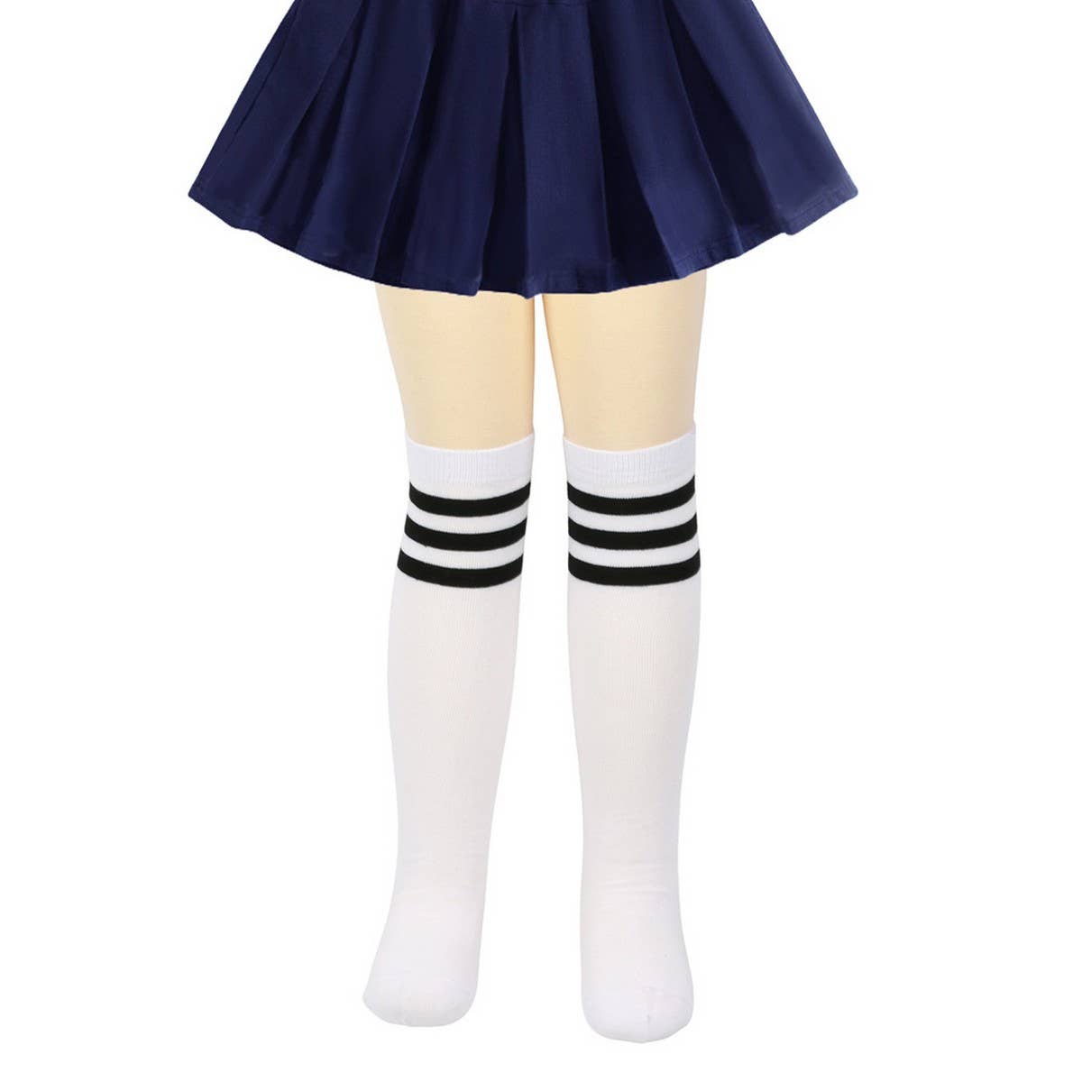 CWMM10085_KIDS STRIPED KNEE-HIGH SOCKS COSPLAY