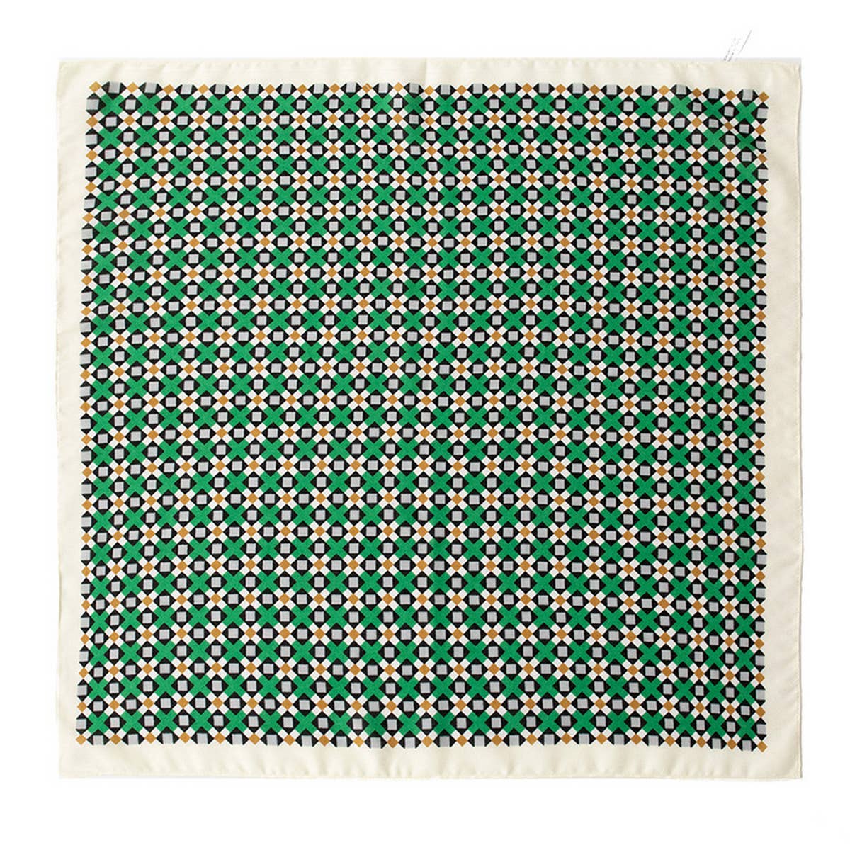 VINTAGE PLAID PRINT SQUARE SCARF