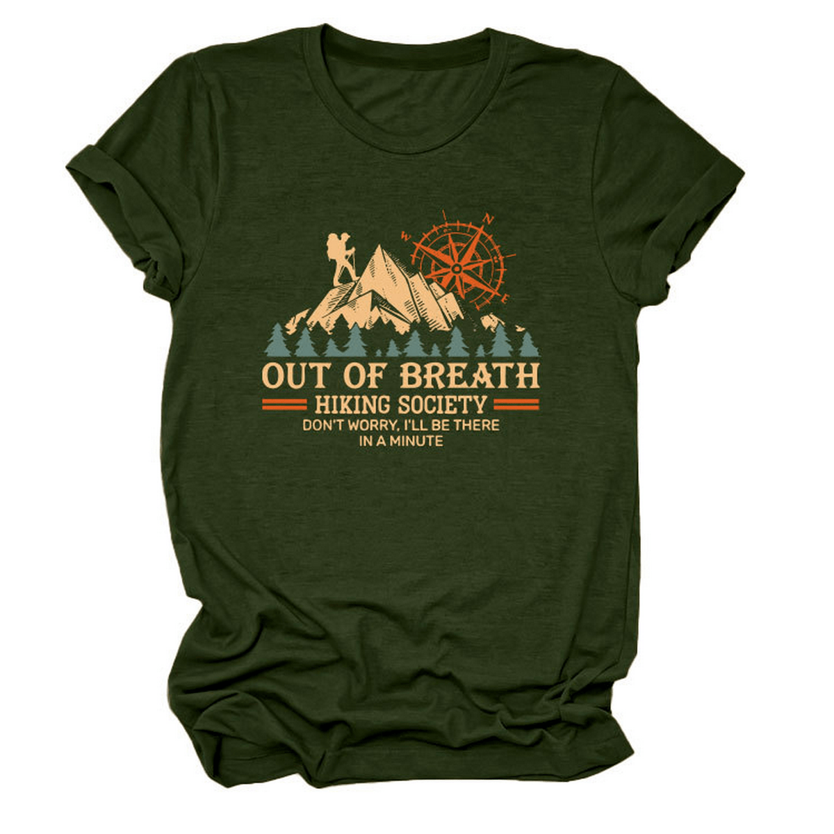 Comfy Crew Neck Tee – Hiking Quote for Women_CWTTS1523