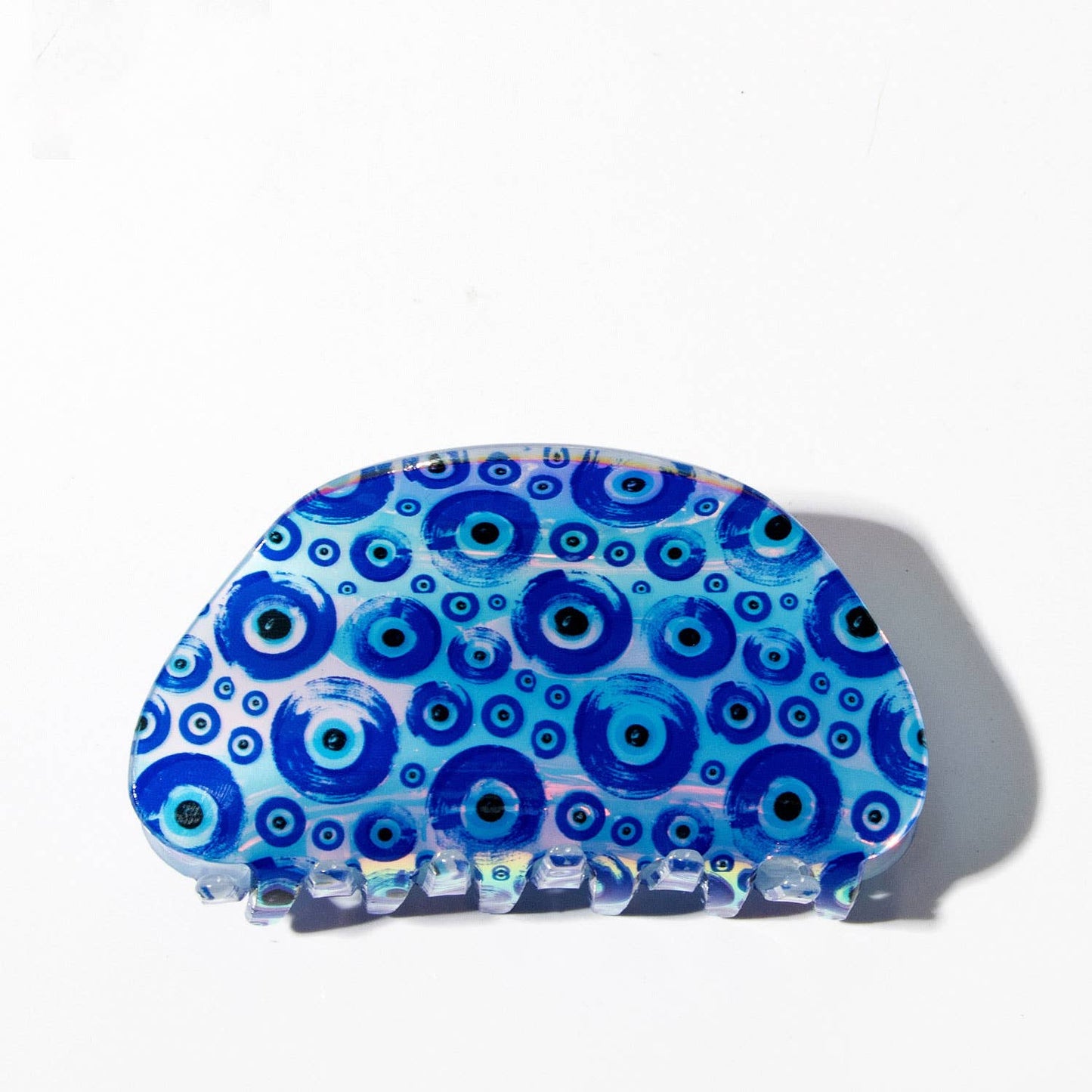 Blue Eye Print Hair Claw - Creative French Style_CWAHA0315