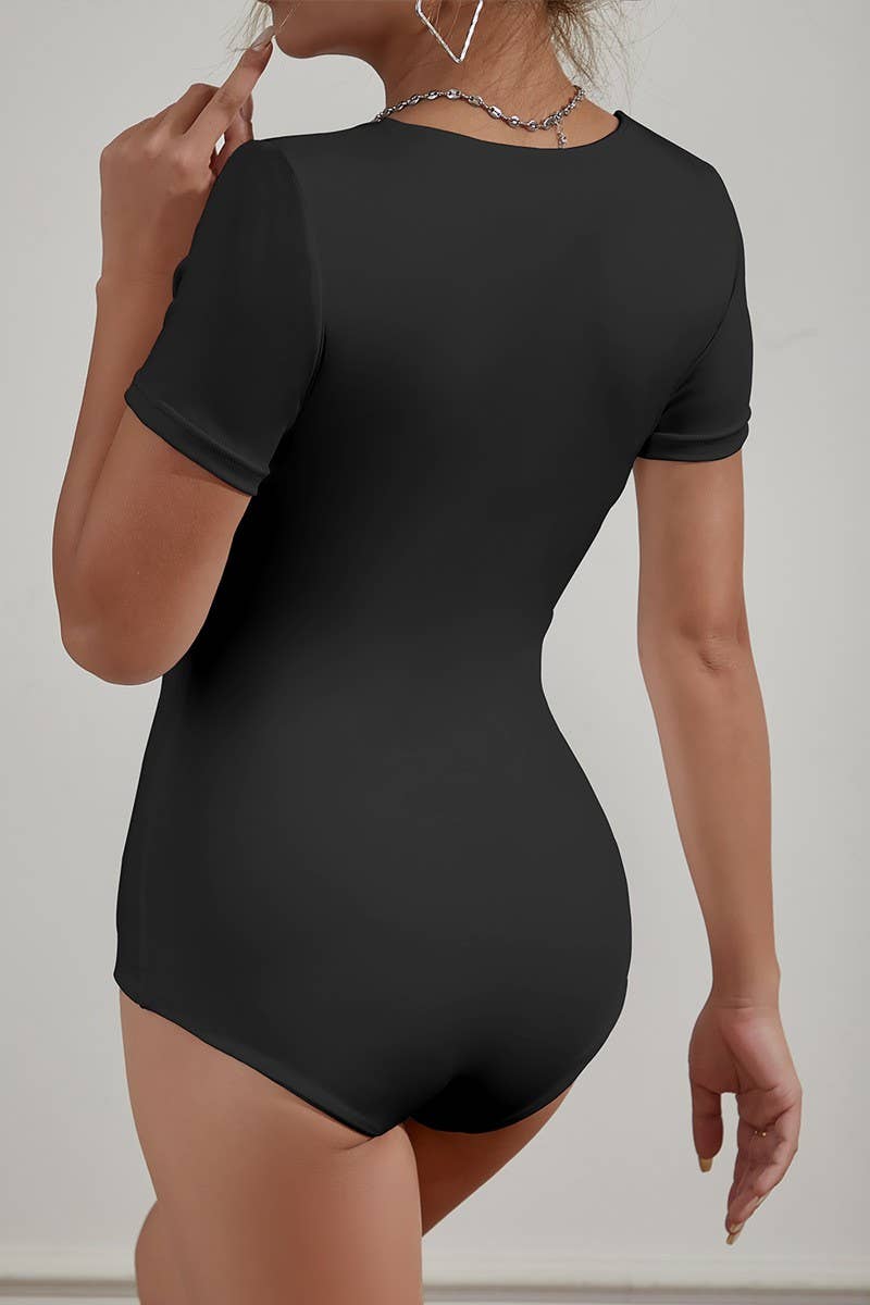 CWSBSS00013_DEEP V NECK SHORT SLEEVE SEXY BODYSUIT