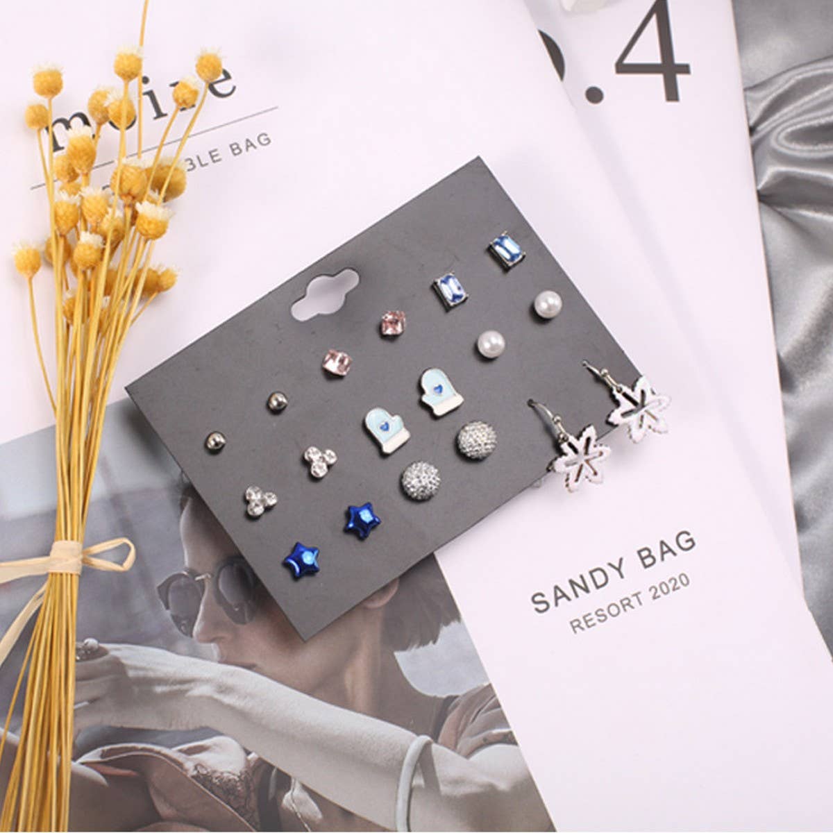 CHRISTMAS EARRING COMBINATION CARTOON EARRING SET