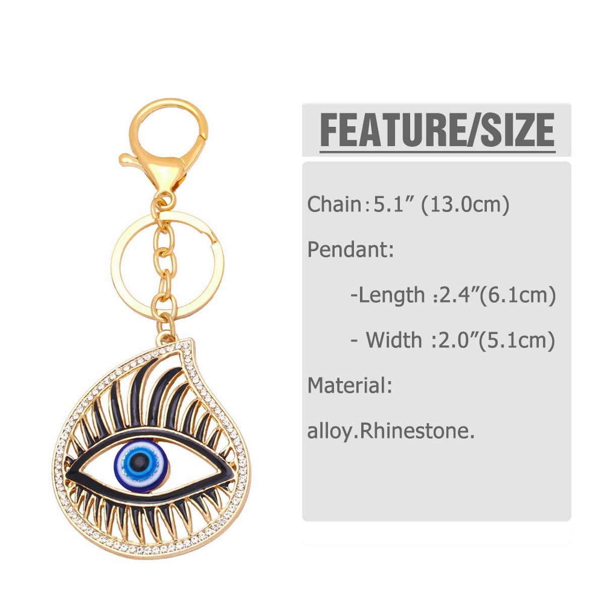 CREATIVE DEVIL'S EYE METAL KEYCHAIN