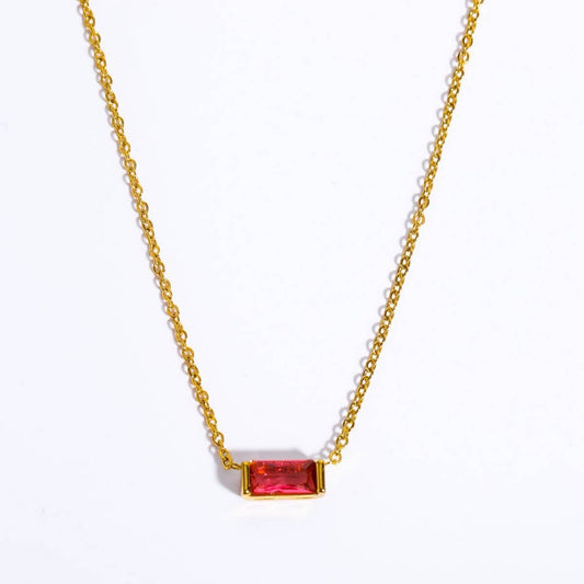 Vintage Artistic Birthstone Necklace