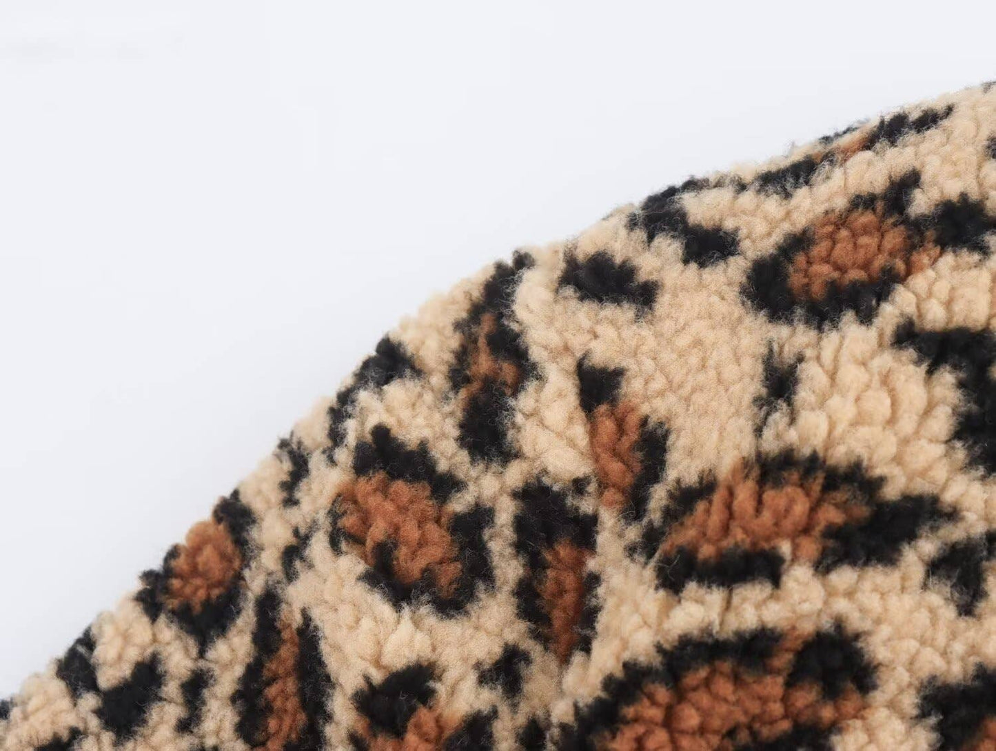 Fashionable leopard print bow long-sleeved coat