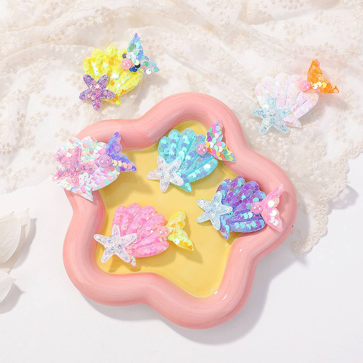 CHILDREN'S SHELL PEARL MERMAID HAIRPIN