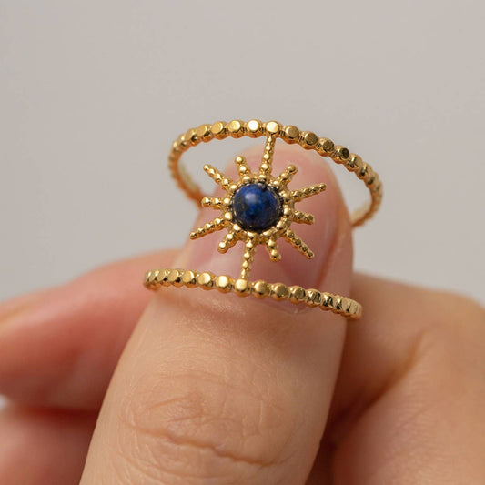 DOUBLE ROW INLAY NON-FADING RING