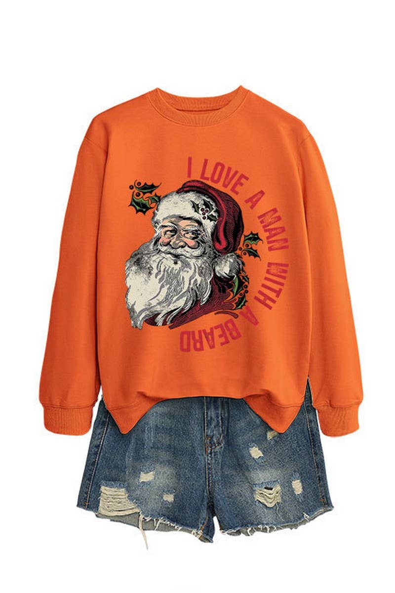 CWTBLL01329_SANTA LETTER PRINT CHRISTMAS PULLOVER SWEATSHIRT