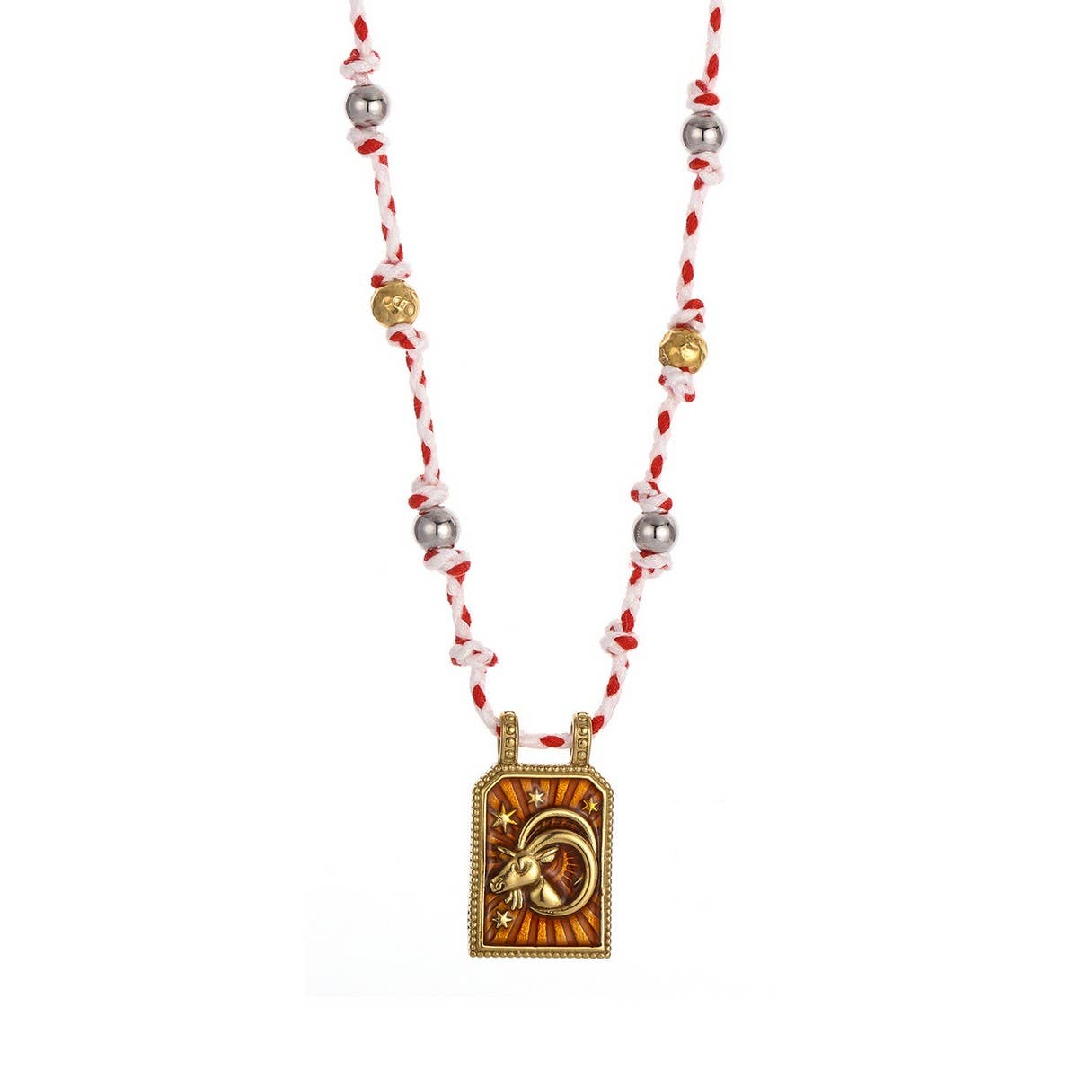 Handmade Zodiac Rope Necklace with Ocean Charms