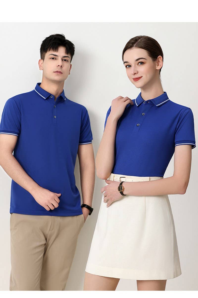 CWTBLS02427_COLLAR WITH CONTRAST TRIM BUSINESS POLO SHIRT