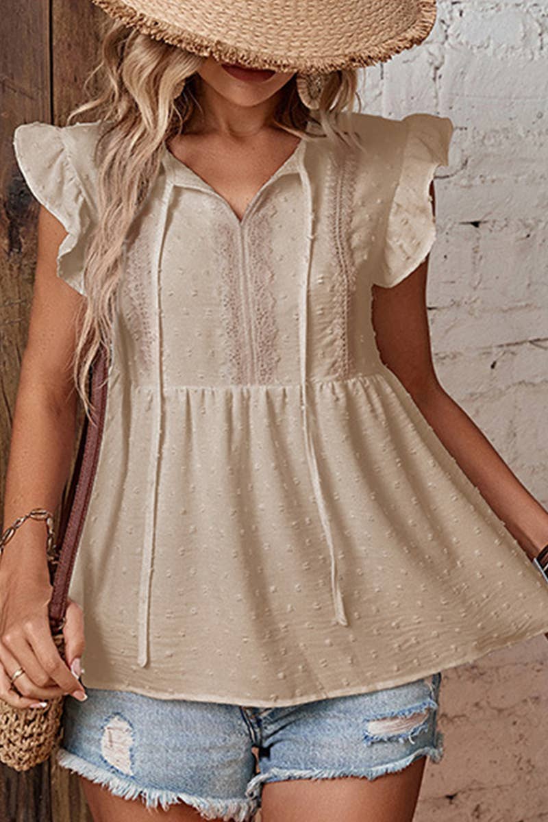 CWTBLS1577_NEW SUMMER FASHION DESIGN RUFFLE SHIRT