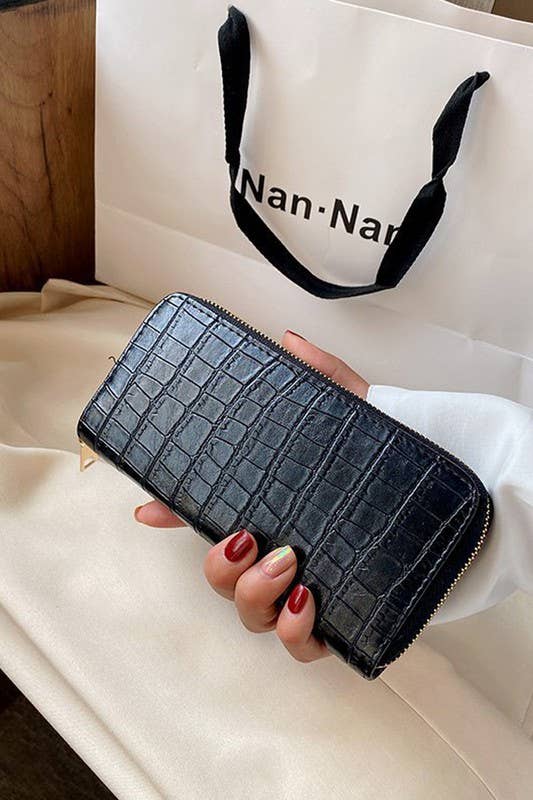 STONE PATTERN DOUBLE LAYER WALLET_CUAB0061