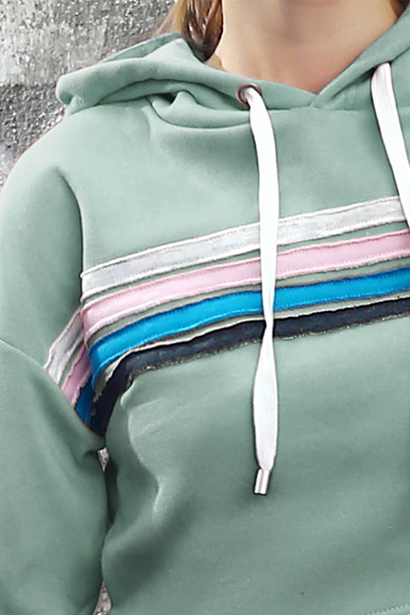 CWOHOL426_Lightweight Pullover Hoodie Cropped Sweatshirt