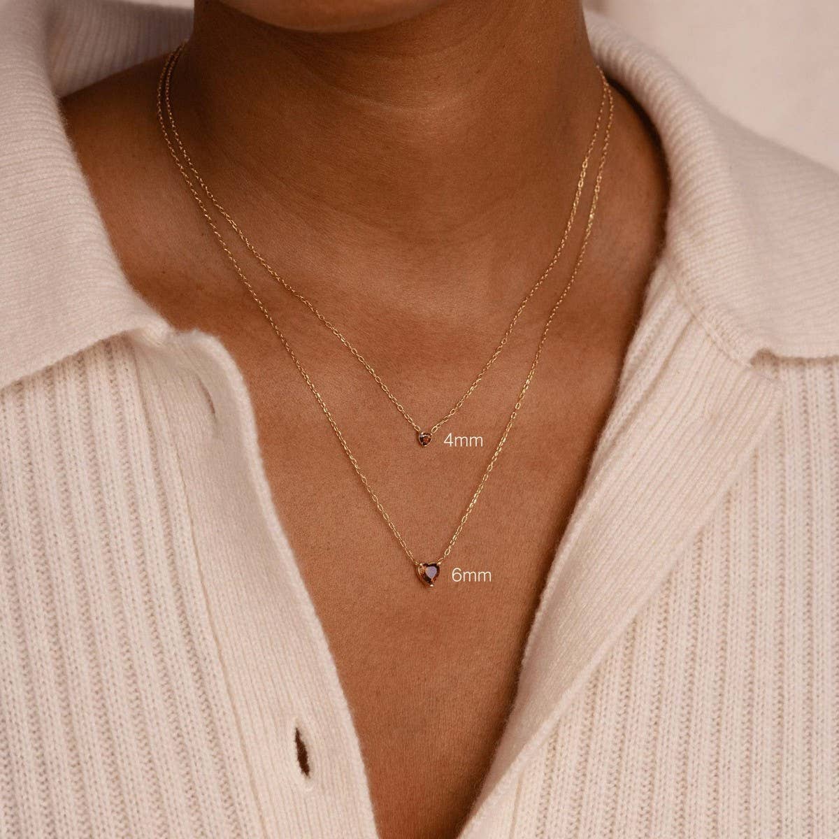 Stainless Steel Birthstone Heart Necklace_CWMM5667