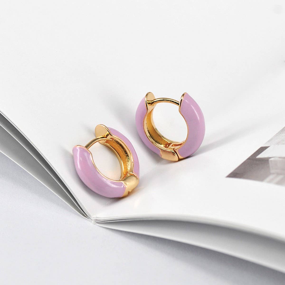 GEOMETRIC FRESH SWEET ROUND OIL DROP EARRINGS