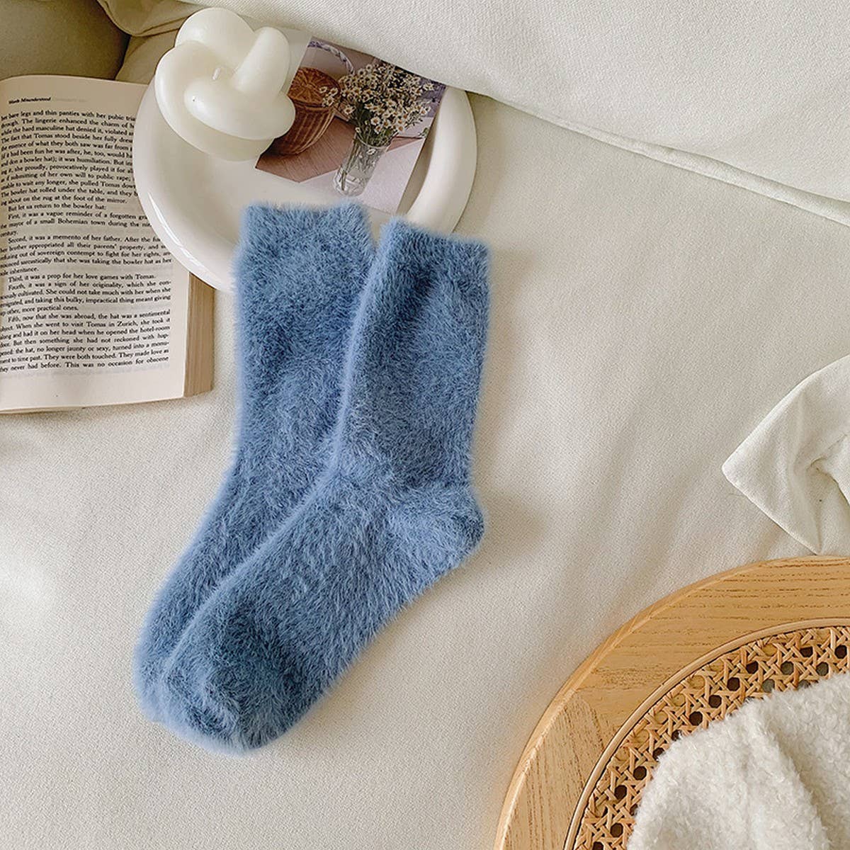 NEW AUTUMN AND WINTER CANDY COLOR THICK SOCKS