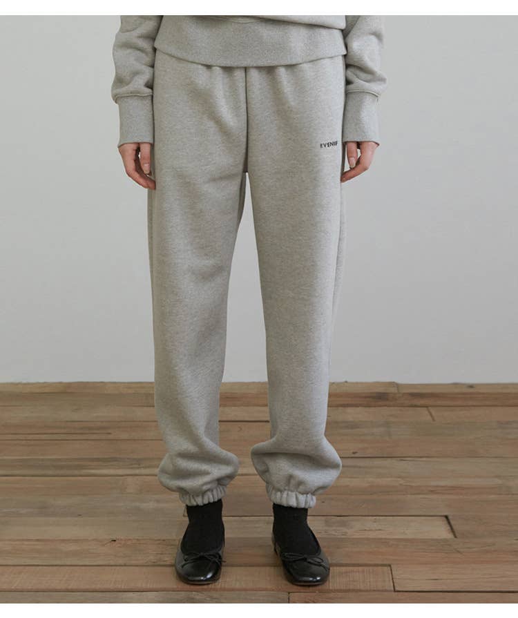 Fleece sweatshirt tight-fitting sweatpants set
