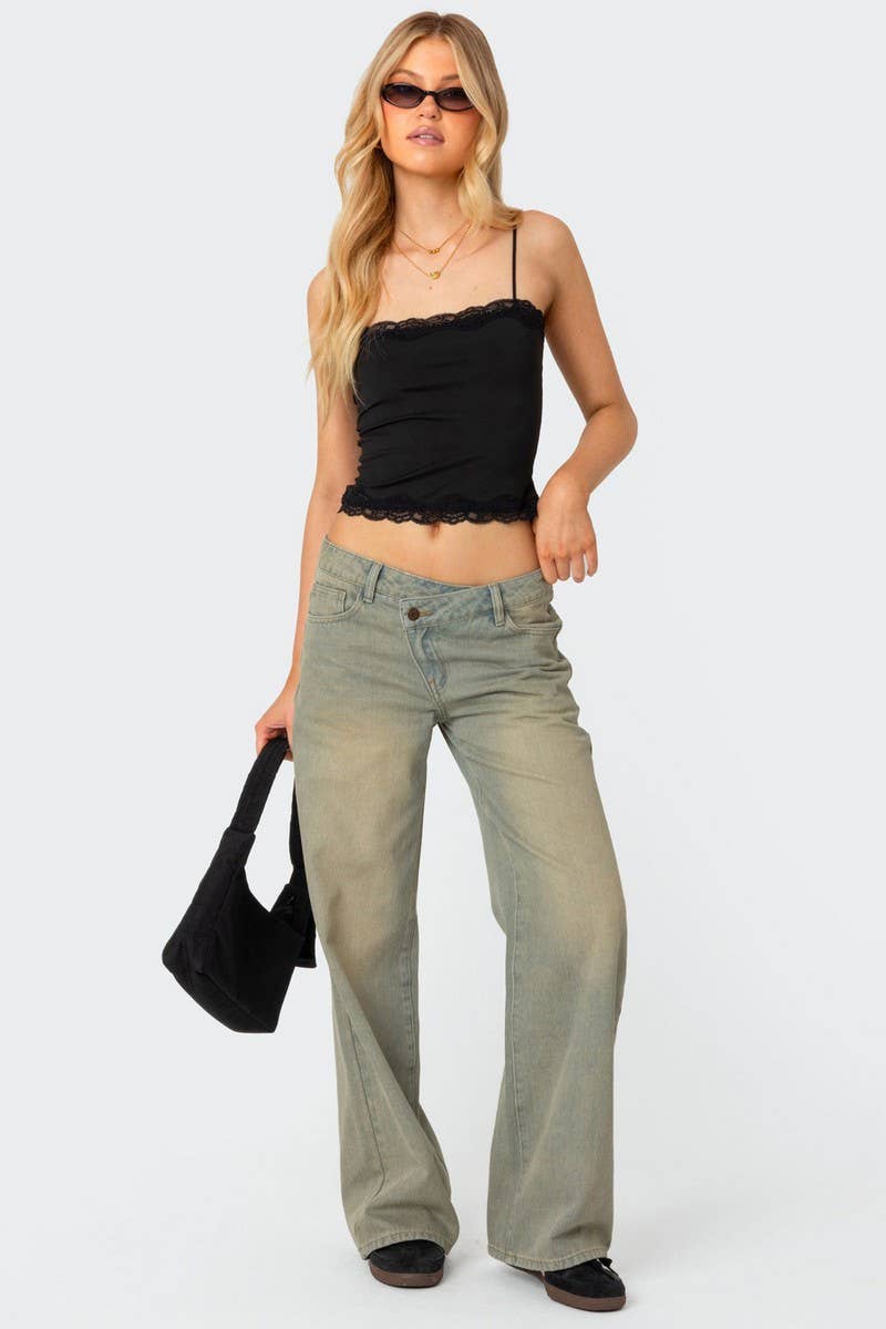 CWTTK0933_LACE TRIM SOLID COLOR CROP CAMI TOP