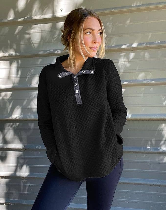 COLOR CONTRAST POCKET LAPEL PULLOVER HOODIE