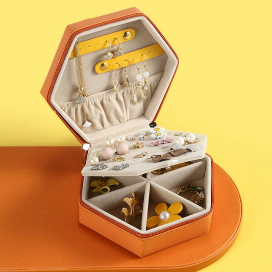 COLOR BLOCK DIAMOND JEWELRY STORAGE BOX