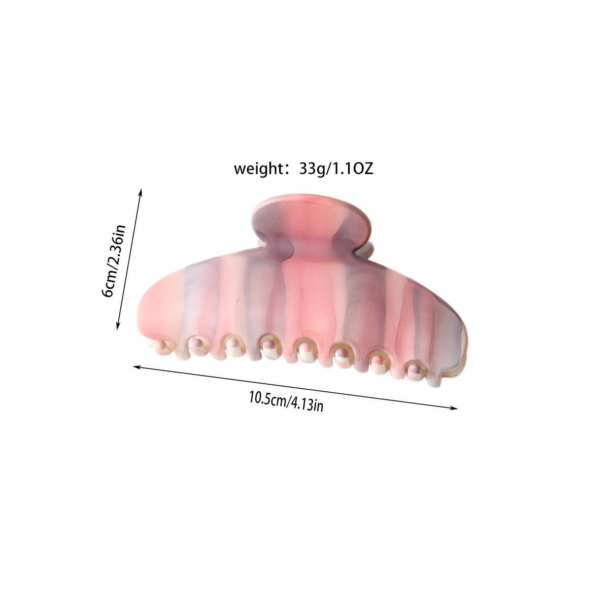 Iridesy matte large PC clip-on hair clip