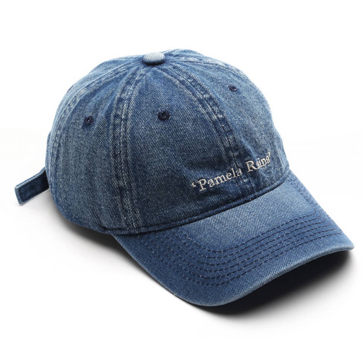 CWAH3209_DISTRESSED DENIM FASHION CASUAL BASEBALL CAP