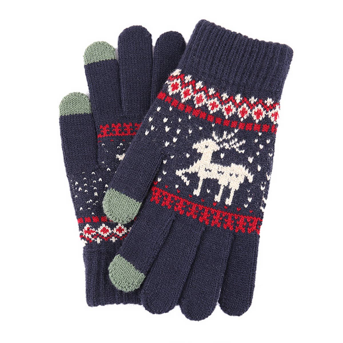 WOMEN WARM VELVET JACQUARD GLOVES_CWAG0126