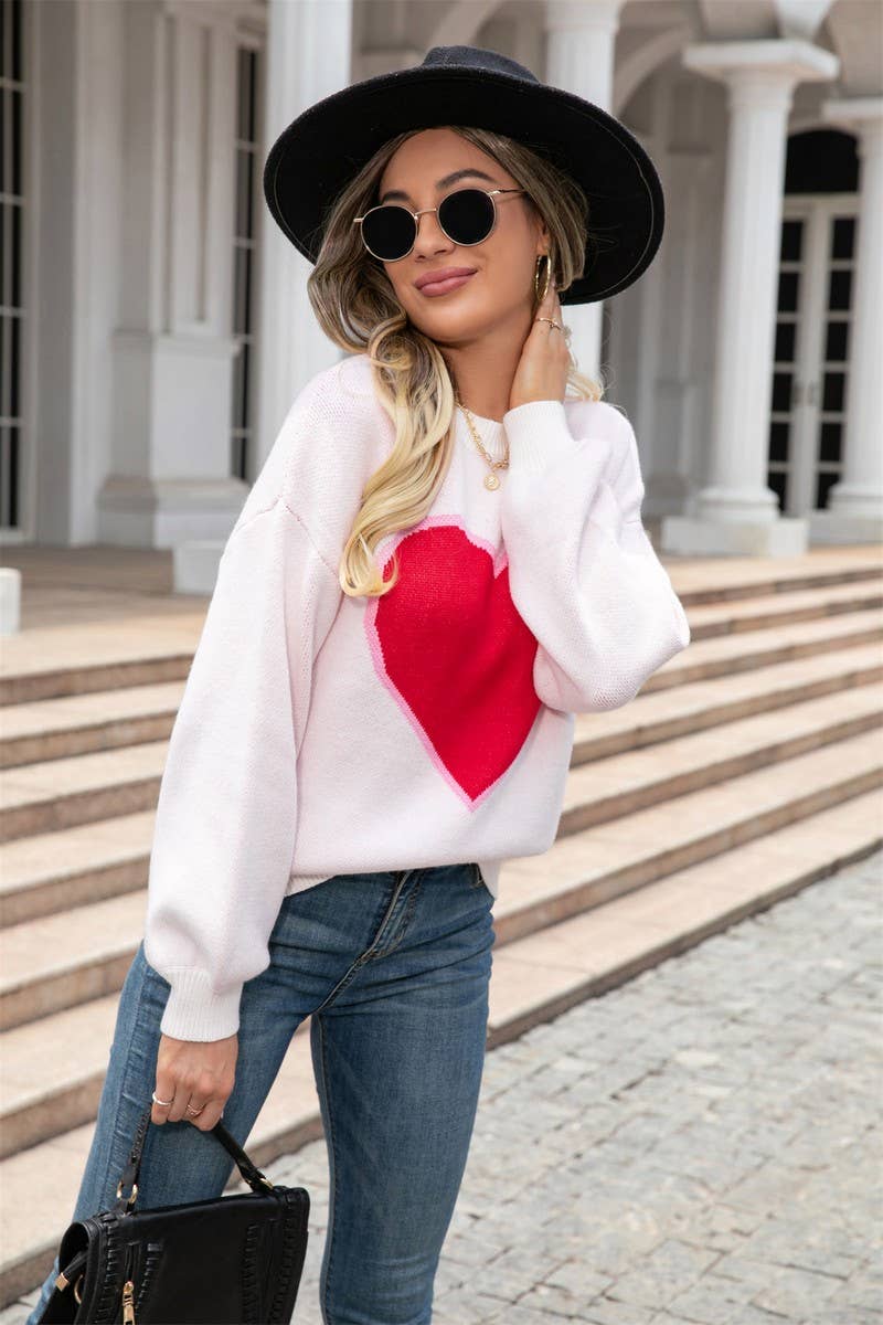 CWOSWL1677_Crew Neck Long Sleeve Pullover Sweater