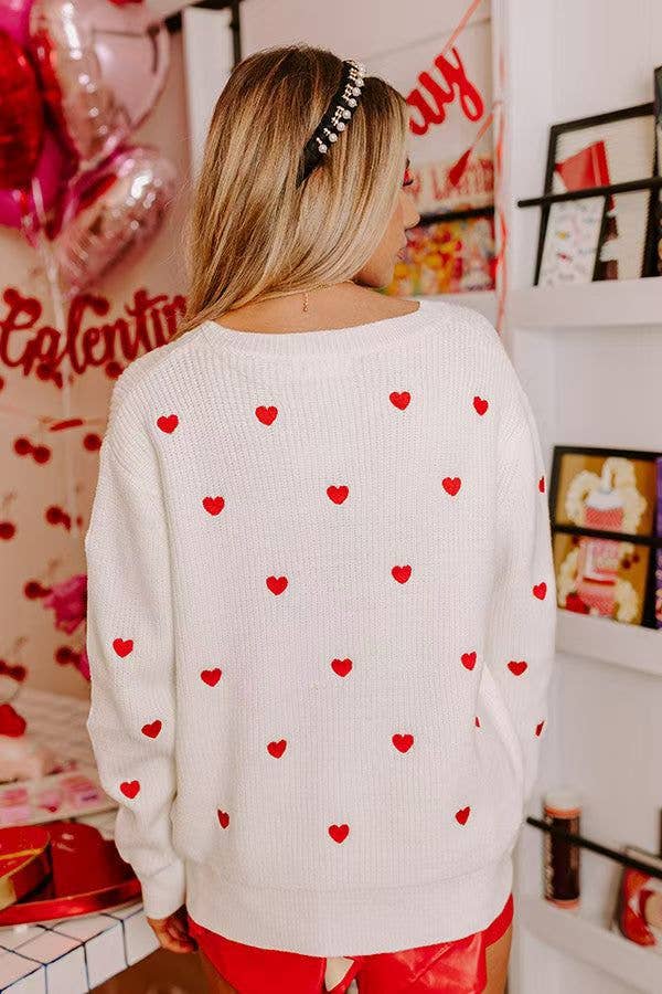 CASUAL LOVE PRINTED THERMAL TURTLENECK SWEATER