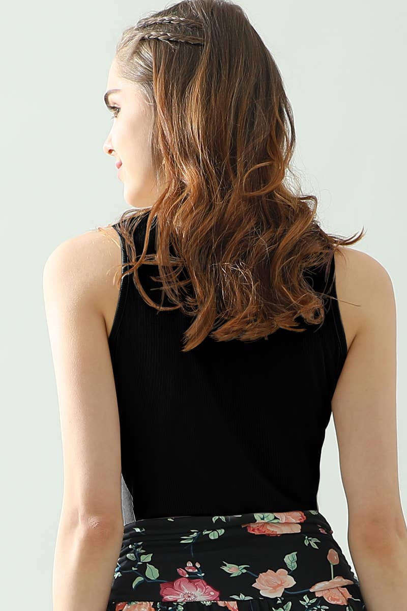 CWTTK233_V NECK SOFT MODAL SLEEVLESS T SHIRT TANK TOP