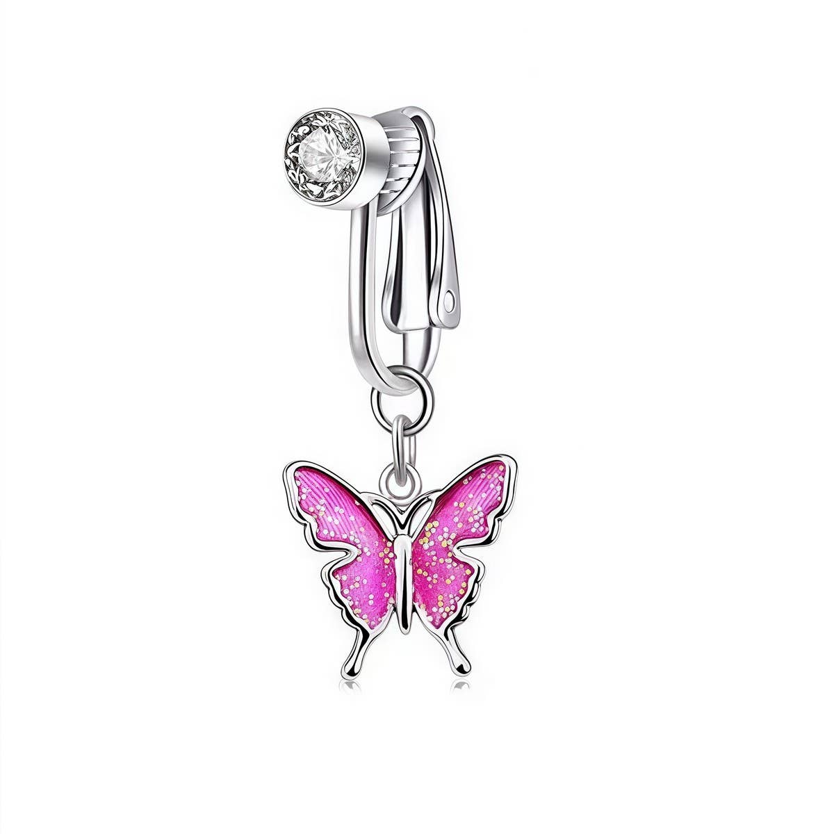 Fake Navel Clip ??No Piercing Belly Button Ring_CWMM9190