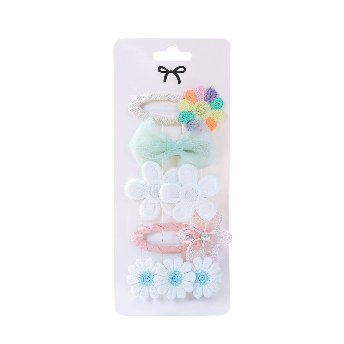 Daisy BB Clip Set ? Printed Cute Fabric Clips