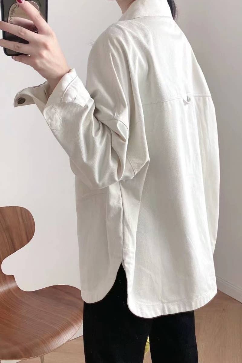 CWTSTL2069_FALL CASUAL DENIM LONG-SLEEVED SHIRT JACKET