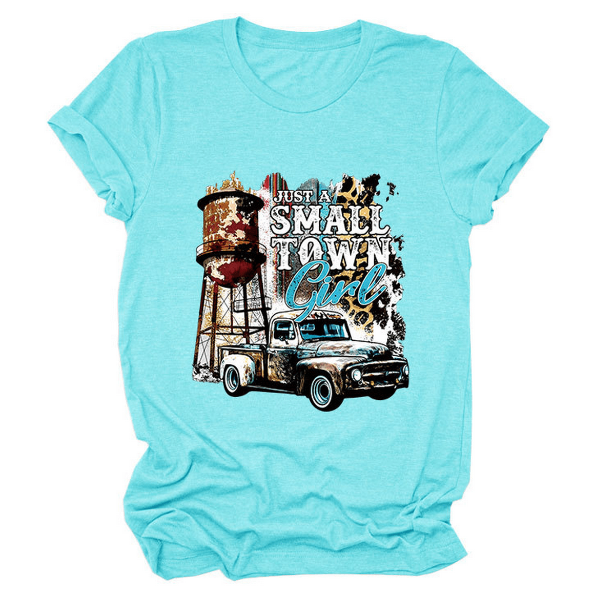 Just a Small Town Girl Print T-Shirt – Loose Fit_CWTTS1525