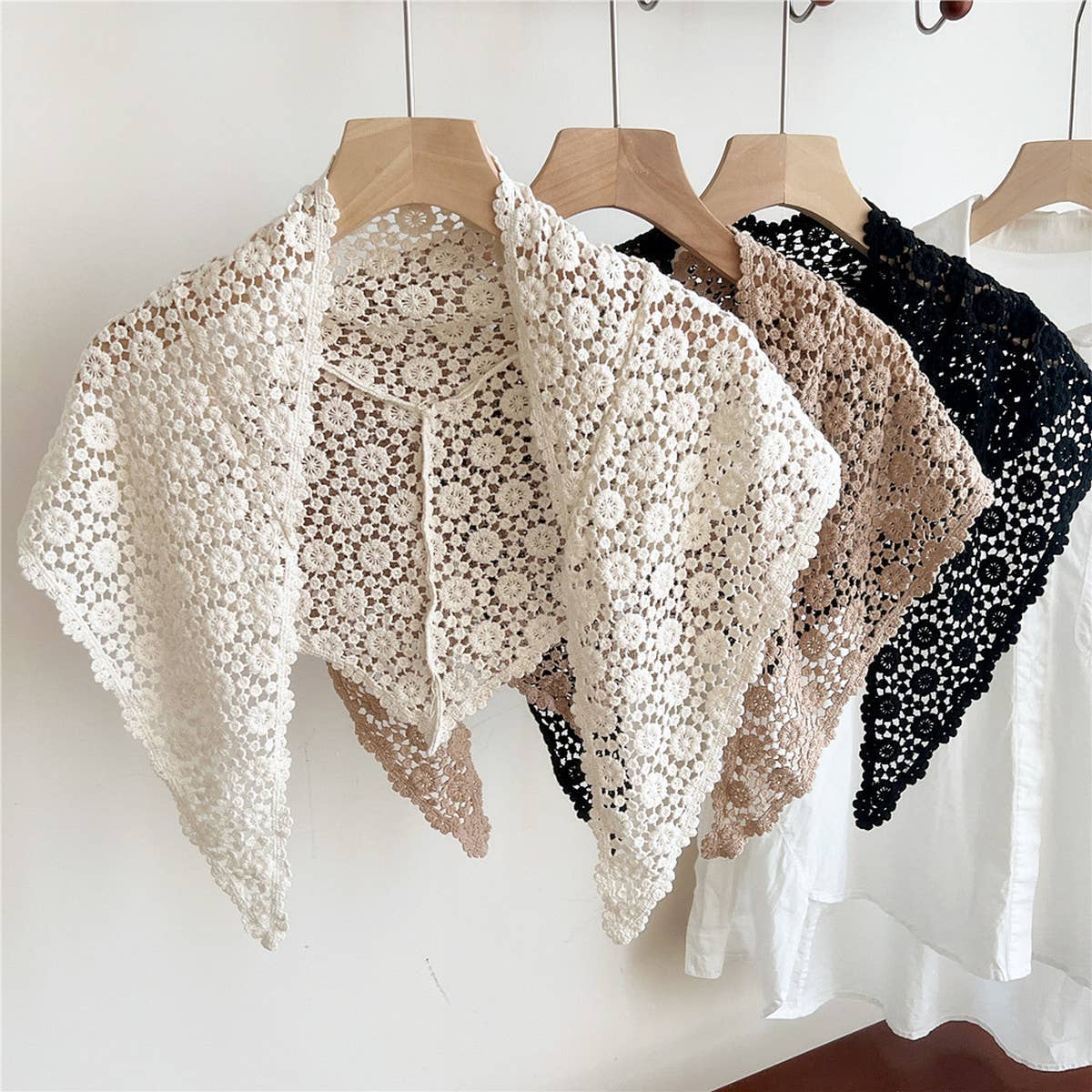 Boho Cotton Triangle Scarf - Summer Neck Wrap_CWASC0842