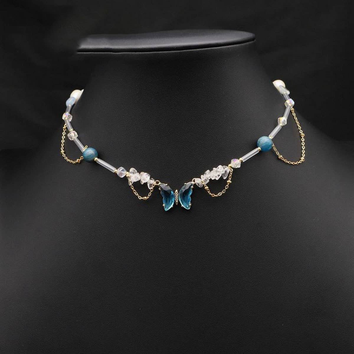 HIGH-END BUTTERFLY TEMPERAMENT PEARL NECKLACE