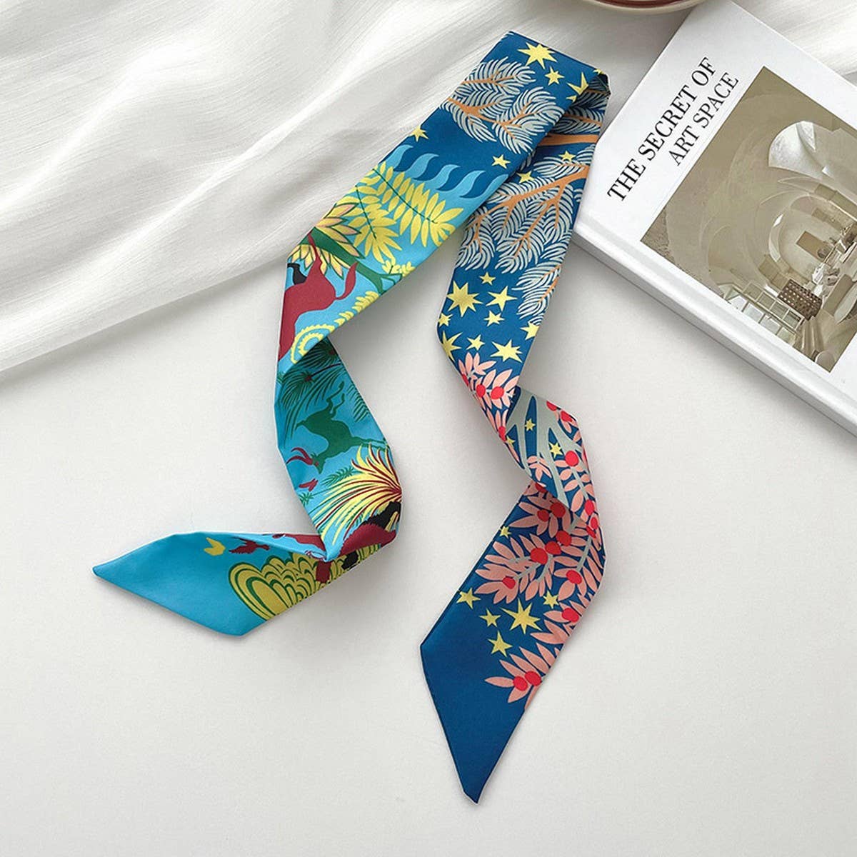 VERSATILE ANIMAL JUNGLE PRINT RIBBON HEADBAND
