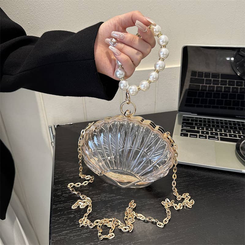 Fashionable pearl hand-held mouth red envelope