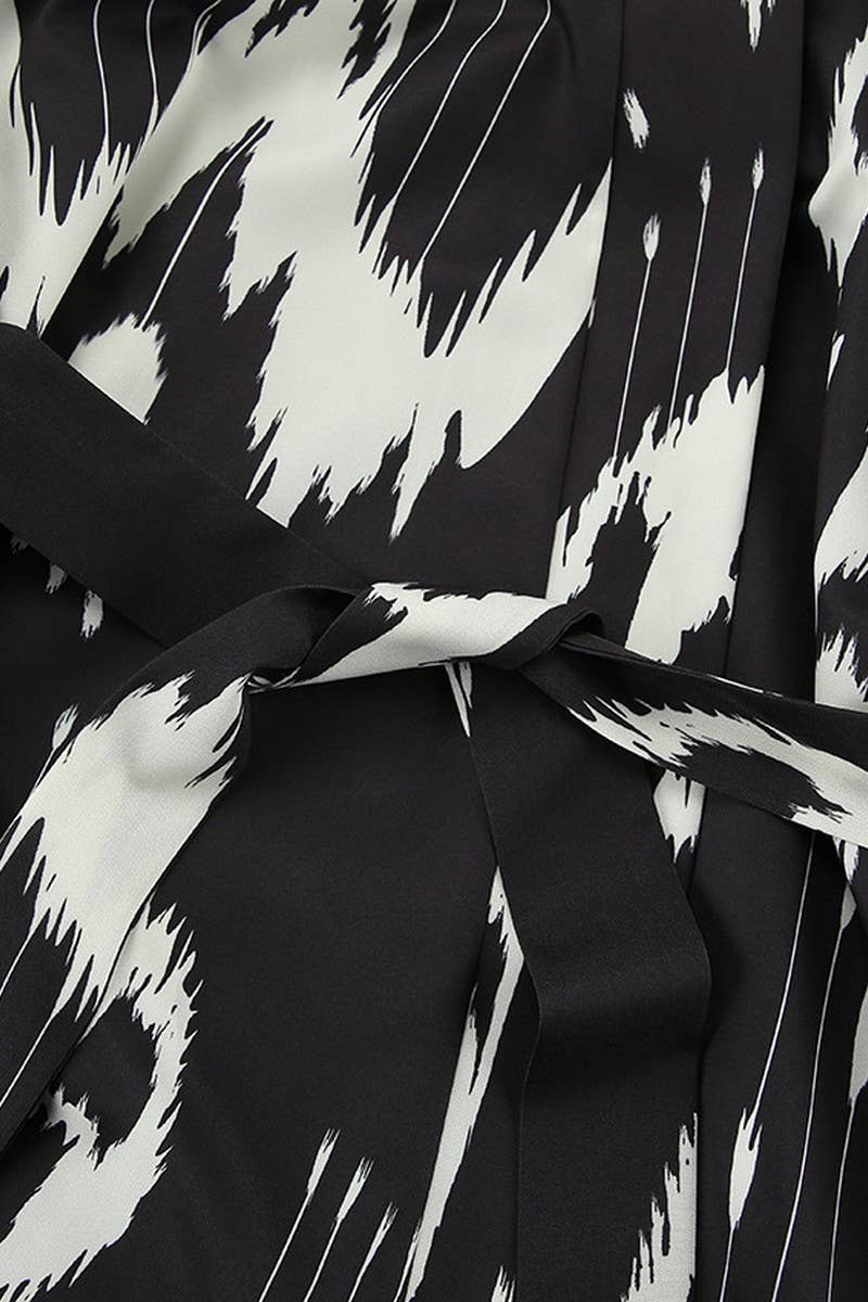 CWSPJ0303_PRINTED CARDIGAN LOOSE LONG-SLEEVED ROBE