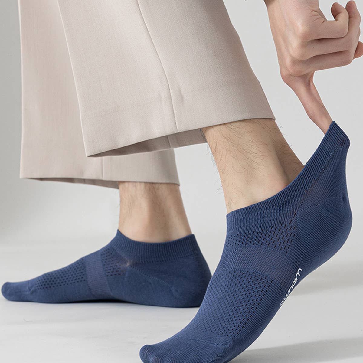 CWMS2450_SUMMER THIN COTTON SHORT-CUT MEN'S BOAT SOCKS