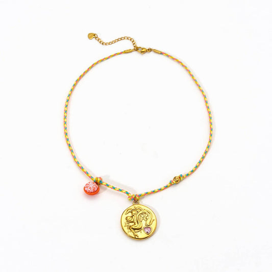 Handmade Rope Zodiac Necklace with Zircon