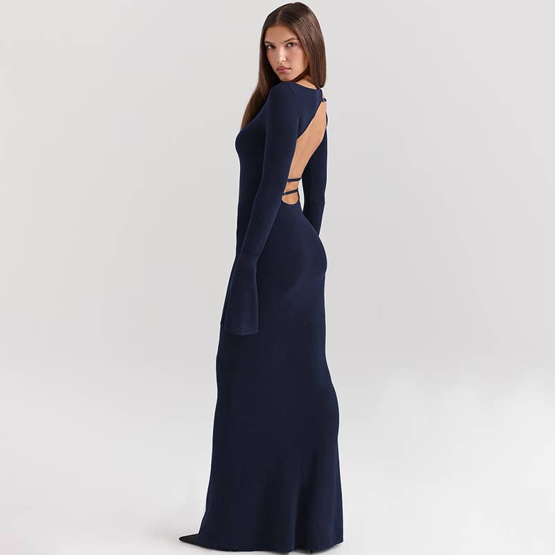 FASHION ETHOS ELEGANT BACKLESS SLIM-FIT DRESS