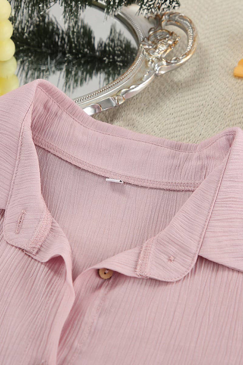 CWSPJ0296_SOLID COLOR LONG SLEEVE LONG PANTS PAJAMA SET