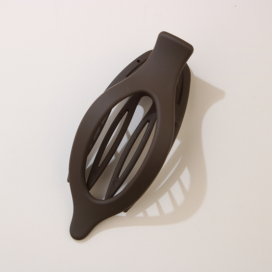 Glossy Matte Oval Hair Clip - Large Duckbill Style