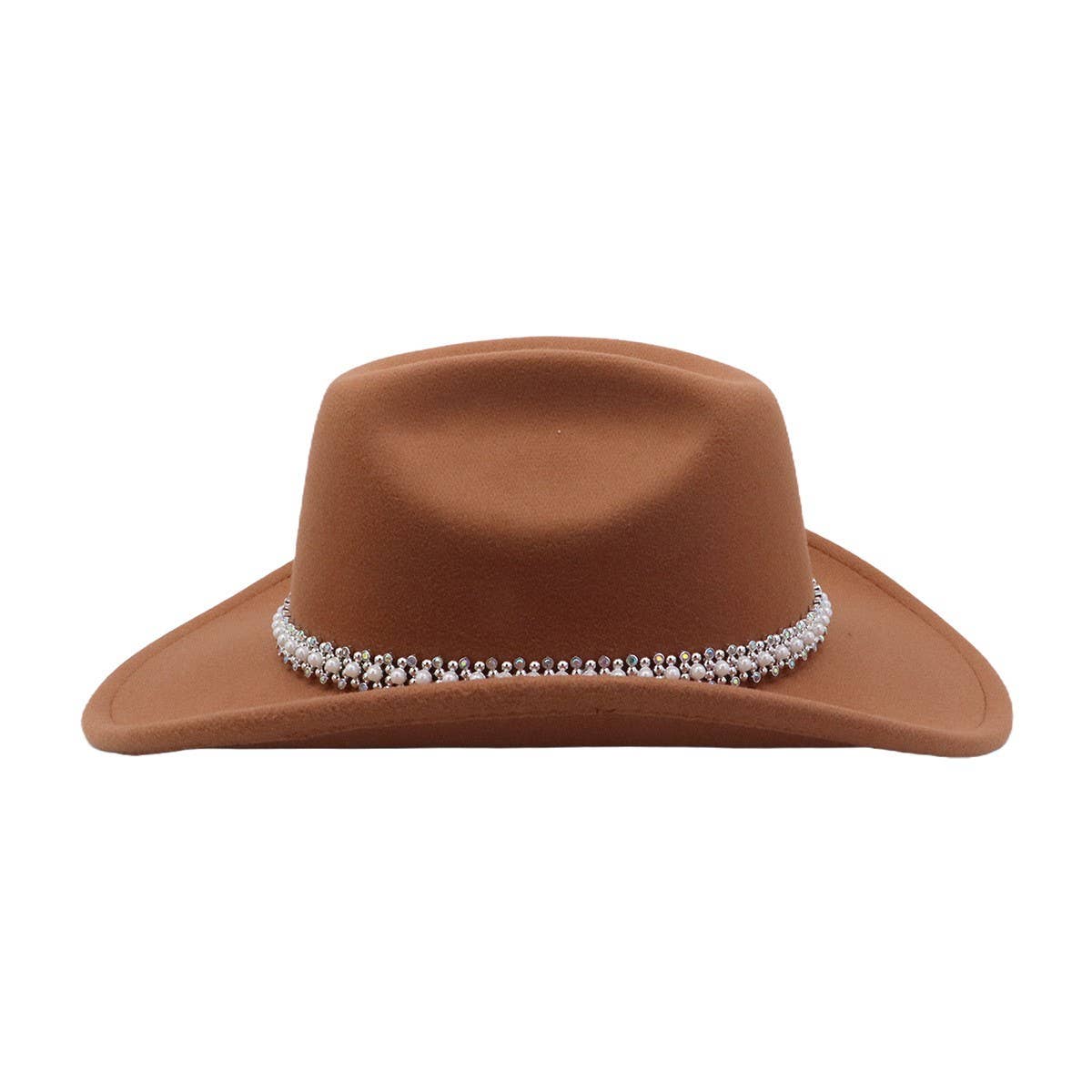 Western Fedora Hat Wool Denim Unisex Style_CWAH04363