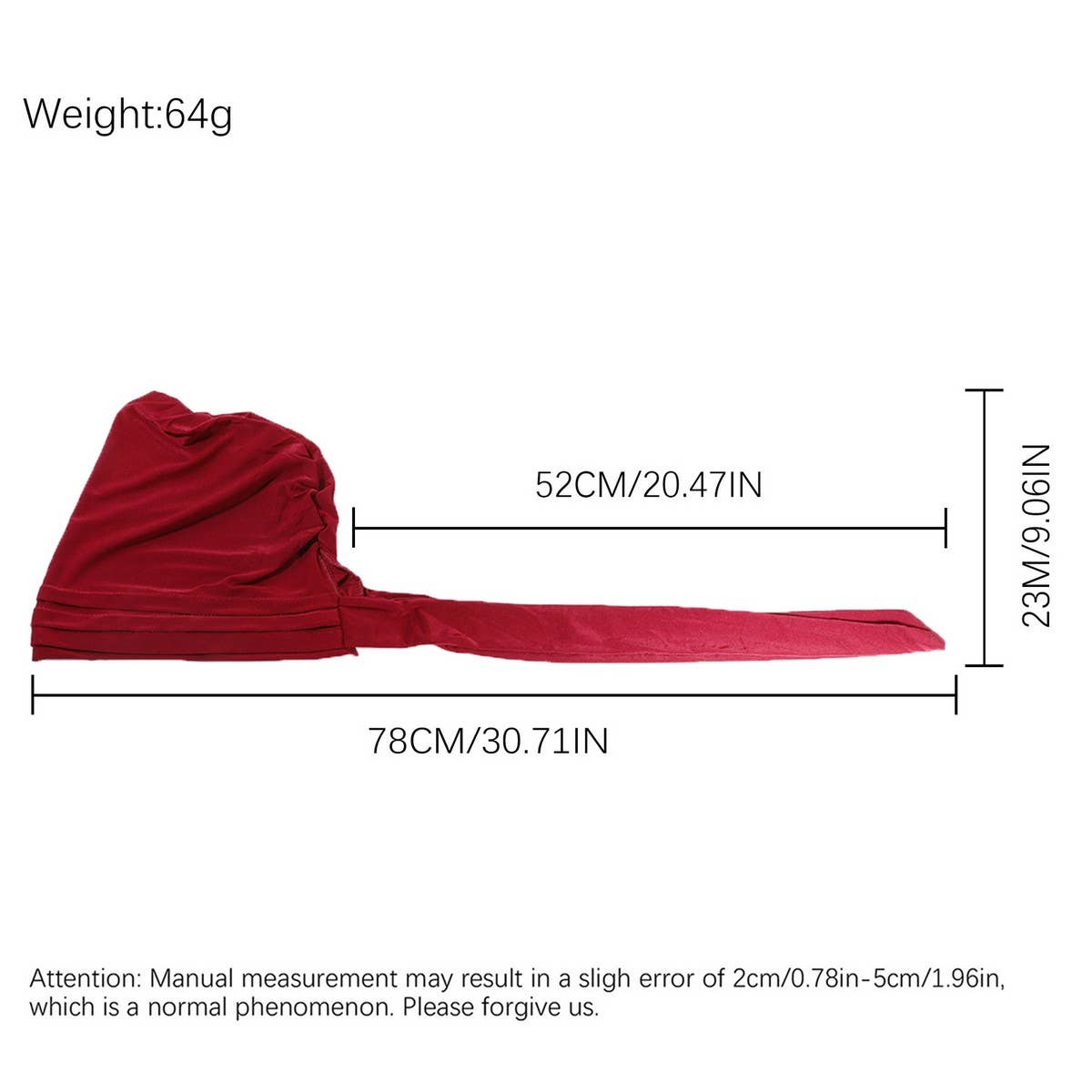 SOLID COLOR VELVET FOUR-BAR LONG-TAIL HEADSCARF_CWASC2455