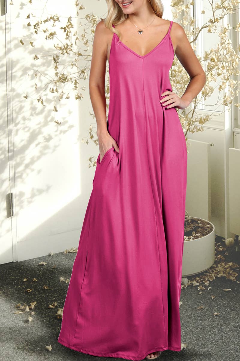 AWDMD280_SPAGHETTI STRAP KNIT MAXI DRESS