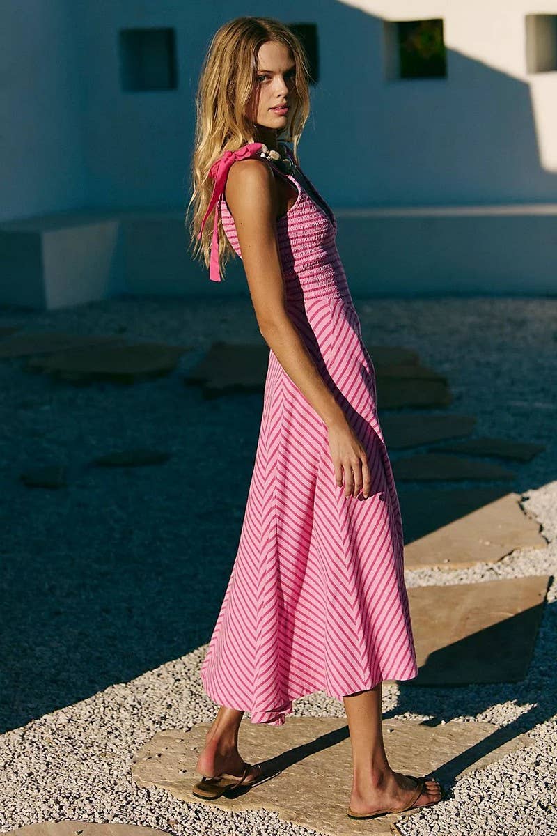 CWDHL0937_SUMMER BACKLESS SEXY LOW-CUT V-NECK DRESS