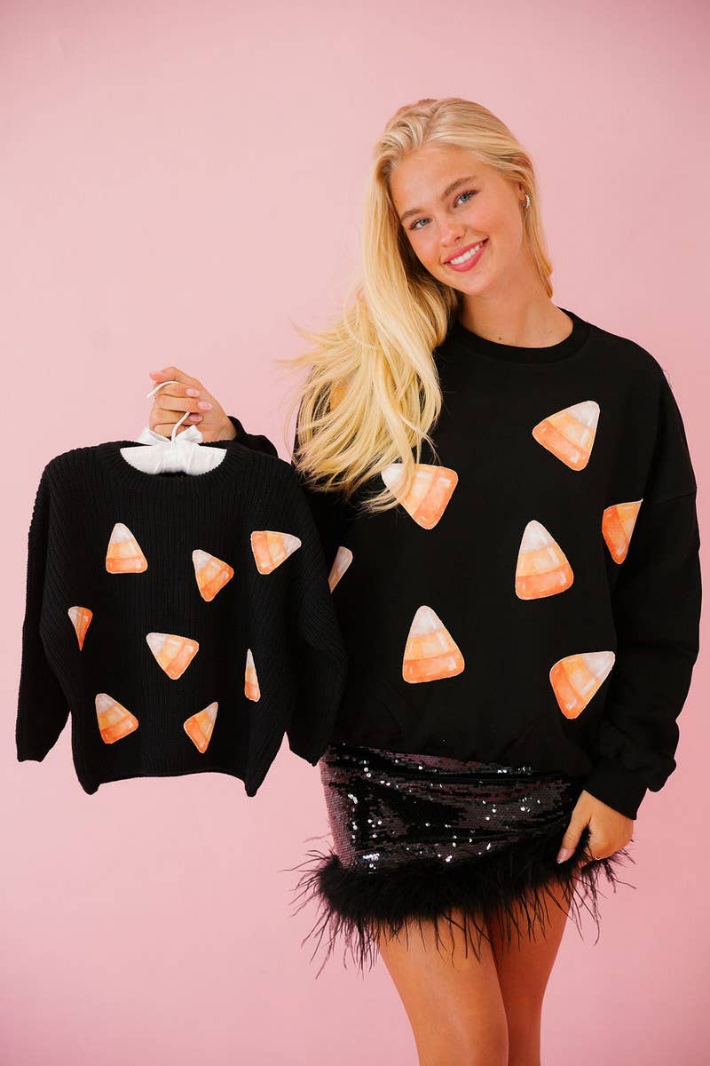 CWTBLL01230_HALLOWEEN SEQUINED LOOSE CASUAL SWEATSHIRT