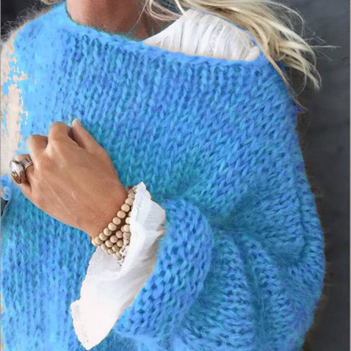Women's Faux Mohair Knit Sweater Fall/Winter